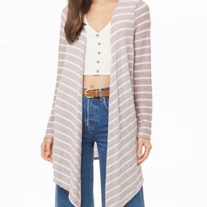 Forever 21 Striped Drape Cardigan